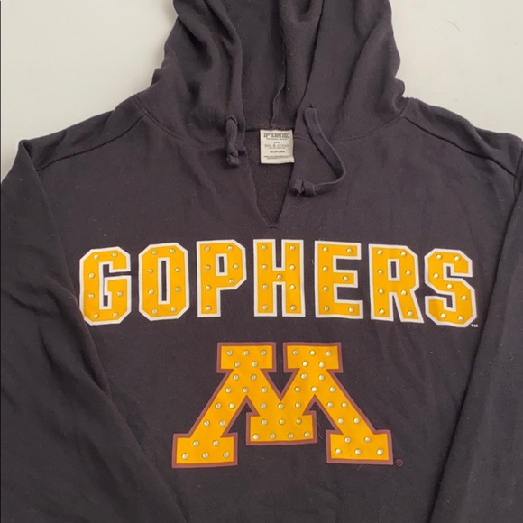 Victoria’s Secret PINK Minnesota Gophers black and gold hoodie XS - Picture 7 of 12